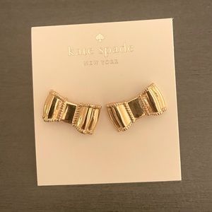 Vintage Kate Spade Bow Tie Gold Studs